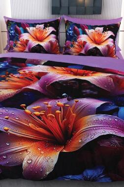 Acel Mikro Saten 3D Dijital Baskılı Çift Kişilik Nevresim Takımı - Çeyiz Diyarı