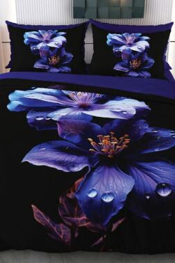 Akita Mikro Saten 3D Dijital Baskılı Çift Kişilik Nevresim Takımı - Çeyiz Diyarı