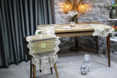 Alara 5 Parça Salon Takımı Gold - Çeyiz Diyarı