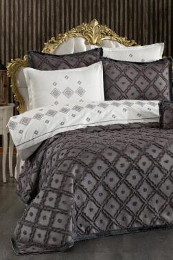 Alara Gelin Seti 8 Parça Antrasit - Çeyiz Diyarı