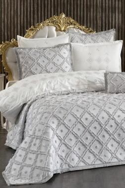 Alara Gelin Seti 8 Parça Gri - Çeyiz Diyarı