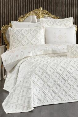 Alara Gelin Seti 8 Parça Krem - Çeyiz Diyarı