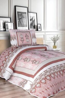 Alina Baskılı Kapitoneli Tek Kişilik Yatak Örtüsü - Çeyiz Diyarı