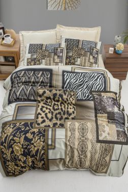 Alina Pamuk Saten Çift Kişilik Nevresim Takımı - Çeyiz Diyarı