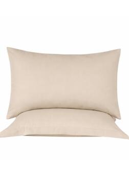 Almond 2'li Yastık Kılıfı Bej - Çeyiz Diyarı