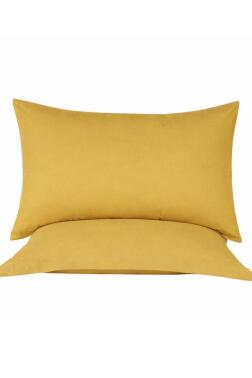 Almond 2'li Yastık Kılıfı Hardal - Çeyiz Diyarı