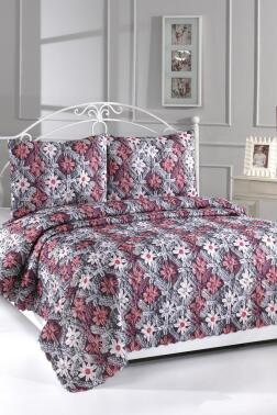 Alvera Ultrasonik Kapitoneli 5D Baskılı Çift Kişilik Yatak Örtüsü - Çeyiz Diyarı (1)