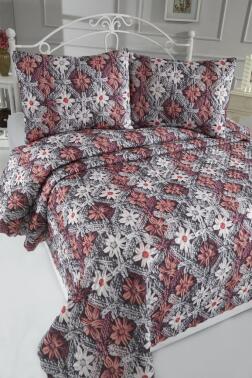 Alvera Ultrasonik Kapitoneli 5D Baskılı Çift Kişilik Yatak Örtüsü - Çeyiz Diyarı