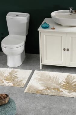 Amber 2'li Paspas Takımı Ekru Altın - Çeyiz Diyarı