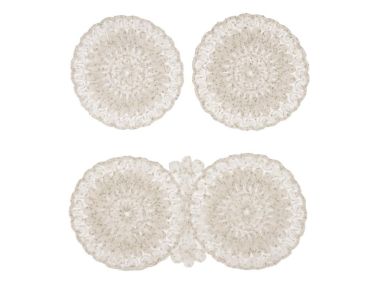 Anglez Kordone İşlemeli Lüx Yatak Odası Takımı Krem Krem - Çeyiz Diyarı