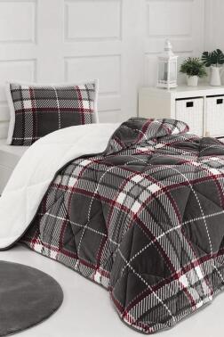 Anna Tek Kişilik Yorgan Takımı 160x240 Cm Gri - Çeyiz Diyarı