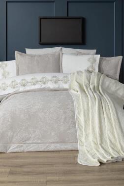 Arbor 10 Parça Battaniyeli Çeyiz Seti Krem - Çeyiz Diyarı