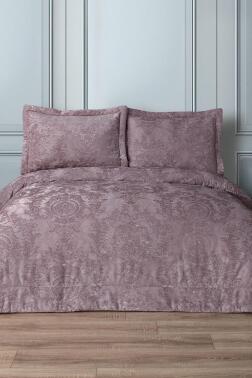 Arbor Elyaf Dolgulu Çift Kişilik 250x255 Cm Yatak Örtüsü Gül Kurusu - Çeyiz Diyarı