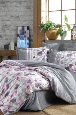 Arella Tek Kişilik Nevresim Takımı Lila - Hobby