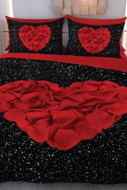 Aria Mikro Saten 3D Dijital Baskılı Çift Kişilik Nevresim Takımı - Çeyiz Diyarı