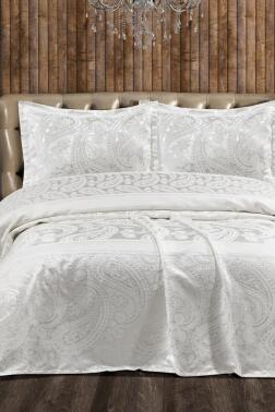 Arlina Şönil Çift Kişilik Yatak Örtüsü 240x260 cm Krem - Çeyiz Diyarı