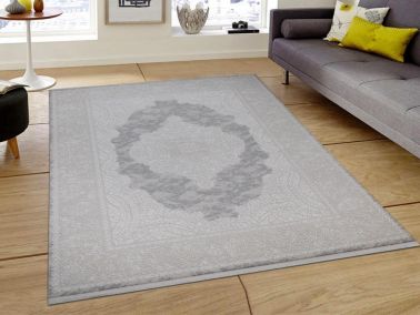 Asel İhtişam Beyaz Bej Dikdörtgen Halı 160x230cm - Çeyiz Diyarı