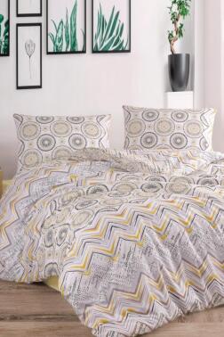 Asena Tek Kişilik Nevresim Takımı Hardal - Çeyiz Diyarı