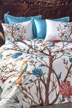 Asya Pamuk Saten Çift Kişilik Nevresim Takımı - Çeyiz Diyarı