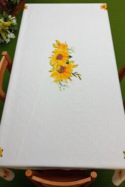 Ayçiçek Dertsiz Masa Örtüsü 150x260 cm - Çeyiz Diyarı (1)