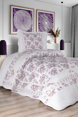 Azura Baskılı Kapitoneli Tek Kişilik Yatak Örtüsü - Çeyiz Diyarı