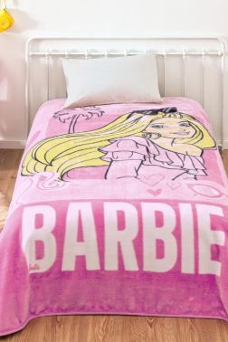 Barbie Lisanslı Tek Kişilik Battaniye - Kristal