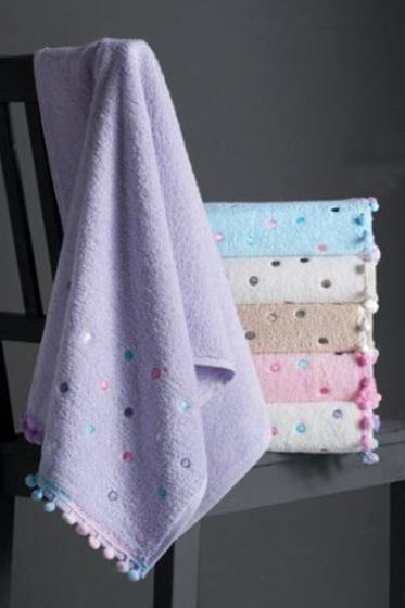 Batik Bukle Ponponlu 6 'lı El Yüz Havlu Seti - Çeyiz Diyarı (1)