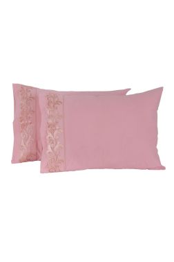 Belinda 2'li Yastık Kılıfı Pudra - Çeyiz Diyarı