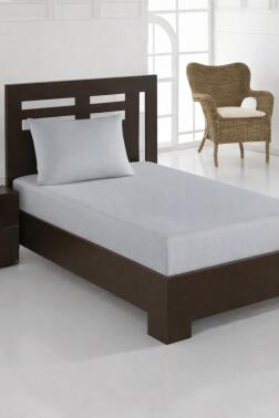 Bella Tek Kişilik 100x200 cm Lastikli Çarşaf Takımı Açık Gri - Çeyiz Diyarı