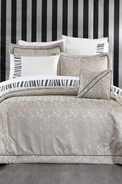 Beren Jakarlı 10 Parça Çeyiz Seti Vizon - Çeyiz Diyarı