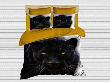 Best Class Dijital Baskılı 3d Çift Kişilik Nevresim Takımı Jaguar - Çeyiz Diyarı