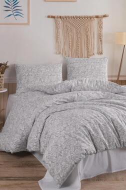 Beyge Çift Kişilik Nevresim Takımı Gri - Çeyiz Diyarı