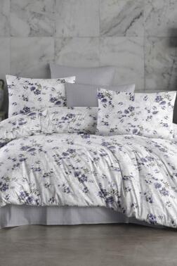 Biella Çift Kişilik Nevresim Takımı Lila - Çeyiz Diyarı