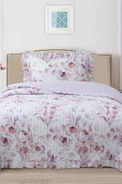 Breeze Çiçek Fısıltısı Tek Kişilik Yatak Örtüsü 180x240 - Çeyiz Diyarı