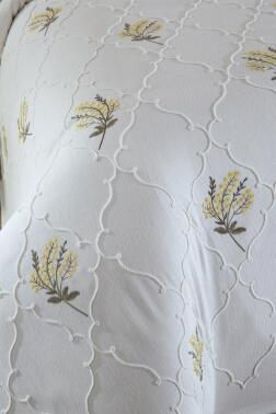 Bukata Nakışlı Şönil 2 Parça Tek Kişilik Yatak Örtüsü - Çeyiz Diyarı (1)