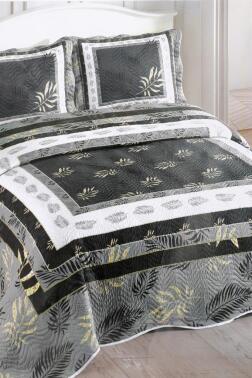 Camelia Baskılı Kapitoneli Çift Kişilik Yatak Örtüsü - Çeyiz Diyarı