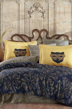 Caprice Pamuk Saten Çift Kişilik Nevresim Takımı Sarı - Hobby