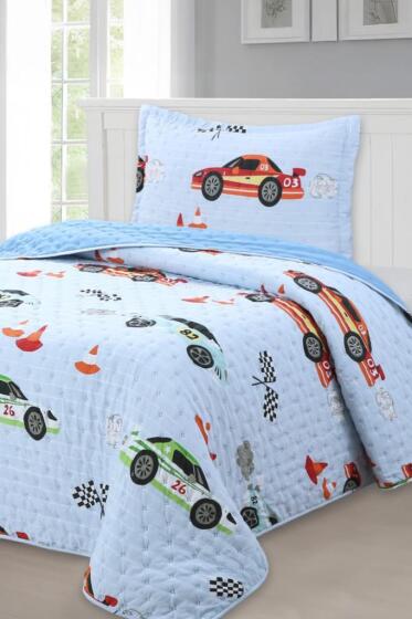 Car Genç Ve Çocuk Tek Kişilik Yatak Örtüsü 180x240 - Çeyiz Diyarı
