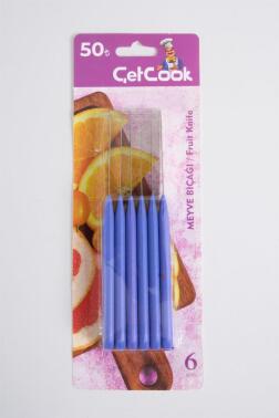 ÇETCOOK 6'LI MEYVE BIÇAĞI MOR - 