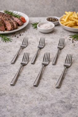 ÇETCOOK STAR 18/10 ÇELİK 6lı YEMEK ÇATAL SETİ - Çeyiz Diyarı
