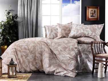 Çeyiz Diyarı Adel Gold Çift Kişilik Nevresim Takımı Kahve - Çeyiz Diyarı