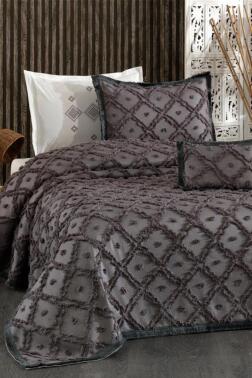 Çeyiz Diyarı Alara Tek Kişilik Pike Takımı Antrasit - Çeyiz Diyarı