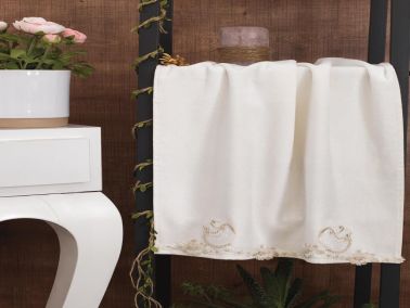 Çeyiz Diyarı Anti Crown Çeyizlik Havlu Krem - Çeyiz Diyarı