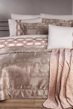 Çeyiz Diyarı Arel 10 Parça Çeyiz Seti Pudra - Çeyiz Diyarı