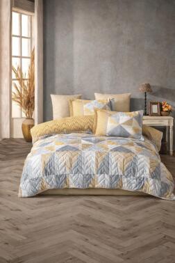 Çeyiz Diyarı Atlas Dört Mevsim Çift Kişilik Nevresim Takımı - Çeyiz Diyarı