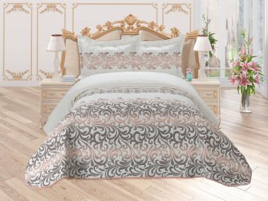 Çeyiz Diyarı Aysu Çift Kişilik Yatak Örtüsü Cappucino - Çeyiz Diyarı