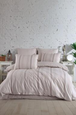 Çeyiz Diyarı Belgin Çift Kişilik Nevresim Takımı Bej - Çeyiz Diyarı