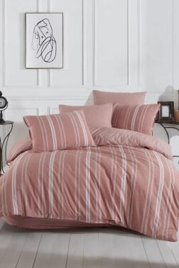 Çeyiz Diyarı Belgin Çift Kişilik Nevresim Takımı Gül Kurusu - Çeyiz Diyarı