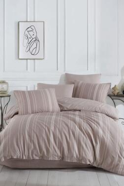 Çeyiz Diyarı Belgin Çift Kişilik Nevresim Takımı Vizon - Çeyiz Diyarı