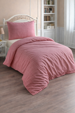 Çeyiz Diyarı Brush 2 Parça Tek Kişilik Nevresim Seti Nar Çiçeği